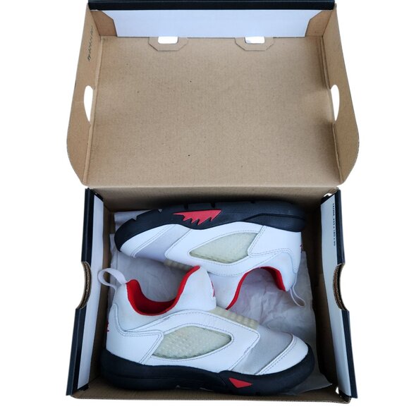 Air Jordan 5 Retro Little Flex PS CK1227-100 White Fire Red Black Size 11C - Picture 2 of 11